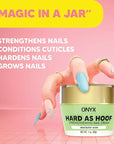 Onyx Professional Hard as Hoof Nail Strengthening Cream, Shea Butter Scent - Nail Growth & Conditioning Cuticle Cream Stops Splits, Chips, Cracks & Strengthens Nails, 1 oz
