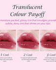 KIMUSE Gleamy Gloss Lip Stain Set, Long-lasting Lightweight Glow Lip Tint, Non-sticky Moisturizing Juicy & Glossy Finish