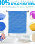 UJFQBH 6 Pieces African Bath Sponge African Net Long Net Bath Sponge Exfoliating Shower Body Scrubber Back Scrubber Skin Smoother,Great for Daily Use (Pink, Yellow, Purple, Blue, Black, Off-White)