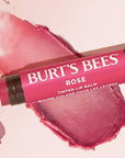 Burt's Bees Lip Tint Balm Stocking Stuffers Gifts, Long Lasting 2 in 1 Duo Tinted Balm Formula, Color Infused with Hydrating Shea Butter for a Natural Looking Buildable Finish, Petal Rose (2-Pack)