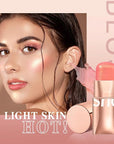 Blush Stick for Cheeks Makeup,Waterproof Cream Blush Face