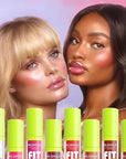 8 Colors Lip Oil Lip Glaze, Big Brush Lip