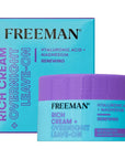 Freeman Rich Cream + Overnight Leave-On, Moisturizing Face Mask, Facial Mask For Dry Skin, Face Cream Infused With Magnesium & Hyaluronic Acid To Hydrate & Soothe Skin, 1.7 fl.oz./ 50 mL Jar