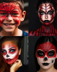 BOBISUKA Red Body Face Paint Stick, Sweatproof Eye Black Stick for Baseball Football Softball Sports - Full Coverage Face Painting for Devil, Vampire, Wound Joker Halloween Looks