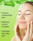 Honeyskin Organic Aloe Vera Gel for Face with Orchid & Apple Stem Cells - Soothing & Hydrating Aloe Gel for Sunburn Relief & After Sun Care - 100% Aloe Vera Gel for Hair, Face & Body (12 Fl Oz)