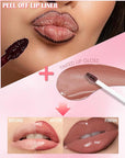 Brown Peel Off Lip Liner Stain & Pink Lip