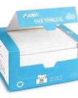 AIDEA XL Face Towels Disposable 50Ct, Clean Facial Cloths, Facial Cleansing Wipes for Sensitive Skin, Face Towelettes for Makeup Removing, Nursing, Travel, Dry Wipes 9.84"×11.81"