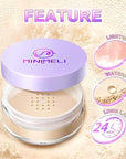 Matte Loose Powder Makeup, Poreless Lasting Face Setting (#02 NATURAL) 35Oz