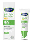 Cetaphil Daily Facial Moisturizer SPF 50, 1.7 Fl Oz (Pack of 2), Gentle Facial Moisturizer For Dry to Normal Skin Types, No Added Fragrance, Dermatologist Recommended (Packaging May Vary)