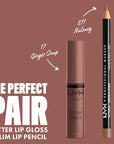 NYX PROFESSIONAL MAKEUP Butter Gloss, Non-Sticky Lip Gloss - Ginger Snap (Chocolate Brown)