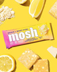 MOSH Lemon White Chocolate Keto Protein Bars, High Fiber, Low Carb, Gluten Free, High Protein, Brain Healthy Snack, 12 Count