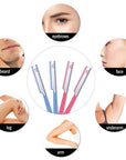 10 Pieces Eyebrow Razor for Women Facial Shaver Razor Brow Shaper Eyebrow Trimmer Dermaplaner Shaping Tool with Cover (Pink)