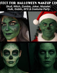 BOBISUKA Green Face & Body Paint Stick Water-Based Washable Face Paint Makeup Stick for Halloween Zombie, Witch, Hulk, Goblin, Hunting, Camo, Cosplay, SFX, Sports Eye Black & Costume Party