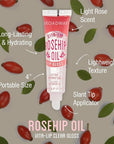 Ruby Kisses Broadway Vita-Lip Clear Lip Gloss (Rosehip Oil 6 Pack), Ultra-Hydrating & Soothing Formula with Vitamin Oils, High-Shine Non-Sticky Finish, Healing Glossy Lip Balm With Vitamin A