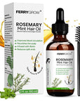 Rosemary Mint Hair Oil 60 ml| Hair Growth Oil with Biotin for Thicker, Stronger Hairs | Scalp Treatment & Rosemary Hair Growth 0il
