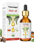 Rosemary hair oil, containing castor oil, batana oil, peppermint oil, promotes hair growth and prevents hair loss in men and women