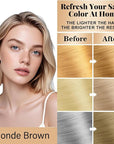 Fvquhvo Blonde Brown Hair Dye Shampoo, Hair Color Shampoo for Women Men, Colors in Minutes, Long Lasting Brown Hair Dye, Champu Para Pintar el Cabello, Easy to Use 16.90 Fl Oz