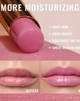 Oulac Warm Pink Shine Lipstick - Moisturizing Lip Stick Glossy Tinted Lip Balm, Sheer Shine Juicy Finish, Lightweight and Hydrating Formula for Dry Lip Care, Vegan 2.2g/0.07oz (07)