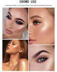 MEICOLY Baked Highlighter Powder Palette,Natural Face Highlighter Shimmer