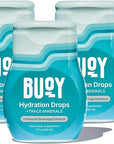 Buoy Electrolyte Drops | No Sugar, No Sweeteners | Trace Minerals, Vitamins & Antioxidants | Purposefully Unflavored | Perfect for Any Drink | Daily Hydration Supplement (Unflavored - 3 Pack)