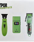 TPOB Slime 2 Barber Hair Clippers Trimmer Shaver Set for Men with Matte Green Case and X Fade Blade