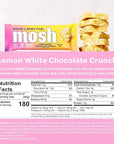 MOSH Lemon White Chocolate Keto Protein Bars, High Fiber, Low Carb, Gluten Free, High Protein, Brain Healthy Snack, 12 Count