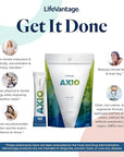 AXIO Regular Energy Drink Powder, Green Grape, 30 Drink Mix Packets, Instant Energy Powder, Energy Supplement in a Drink Mix, w/B Vitamins, DMAE, L-Theanine, Quercetin, Green Tea & Pine Bark Extract