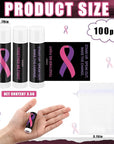 Fumete 100 Pcs Breast Cancer Awareness Lip Balm Bulk Pink Ribbon and Purple Ribbon Domestic Violence Awareness Moisturizer and Nourishing Lip Balm Gifts for Women Men Party Supplies, 4 Scents