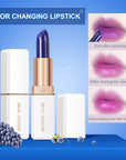 Color Changing Lipstick, 6-Colors Lip Stain Temperature Activated Vegan Formula, Magic Lipstick Long-Lasting, Nourishing, Cruelty-Free & Vegan #dark purple