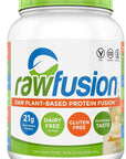 Rawfusion- Vegan Protein Powder, Banana Nut - 30 Servings, 21g of Plant Based Protein, Low Net Carbs, Non-Dairy, Gluten/ Lactose Free, Soy Free, Kosher, Non-GMO, 2lb Pound