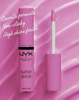 NYX PROFESSIONAL MAKEUP Butter Gloss, Non-Sticky Lip Gloss - Merengue (Pink Lilac)