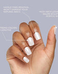 KISS Gel Fantasy Ready-To-Wear Fake Nails, Short, Square - After Last Night, Smudge Proof, Waterproof, No Dry Time, Durable, Flexible, DIY Manicure, Salon Quality, Long Lasting | 28 Count