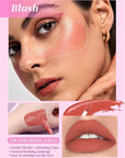Matte Dewy Liquid Blush, Silky Smooth Cream Soft Cruelty-free,02 Cherry