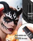Black Face Body Painting Stick, Full-coverage Cream Eye Black Stick, Professional Washable Face Paint for Halloween SFX Skeleton Vampire Joker Zombie Goth Cosplay Makeup for Adult Cosplay Party