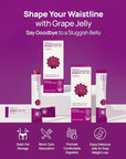 FOODOLOGY Coleology Bowel Movement Jelly (10 Days) - Garcinia Cambogia (HCA) Jelly Sticks. Grape and Prune Flavored. Polydextrose, Collagen, Hyaluronic Acid