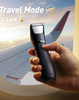 Body Hair Trimmer for Men: Pubic Hair Trimmer with Mirror & LED Light - Electric Ball Shavers with Ceramic Blades & Travel Lock - Body Groomer IPX7 Waterproof Wet/Dry Use for Groin/Legs/Chest
