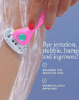 Billie Razors for Women Shave Kit – Women’s Razor + 4 x 5-Blade Razor Refills + Magnetic Holder – Malibu
