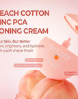 SKINFOOD Peach Cotton Zinc PCA Tone Up Cream, Korean Tinted Moisturizer for Face and Body, Dewy and Matte Skin Tint, Stocking Stuffers, Skin Care Makeup for Color Correcting (1.69 fl. oz.)