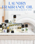Laundry Fragrance Oils Set, Essential Oil for Diffuser, Aromatherapy Gift, Clean Scent Diffuser Oil, Use with Wool Dryer Balls,Chamomile, Fresh Cotton, Sage, Cedar, Lavender, Cherry Soap