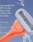 Billie Razors for Women Shave Kit – Women’s Razor + 4 x 5-Blade Razor Refills + Magnetic Holder – Malibu