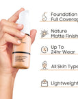 Matte Full Coverage Liquid Foundation - Lightweight & Flawless Oil Control Foundation Makeup, Waterproof and Long-Lasting Skin Foundation Concealer for Dry and Oily Skin, 2 Fl Oz (2 Pack #102 Nude)