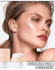 Body Hair Glitter Powder Highlighter Makeup Powder Polvo Makeup-Pearl White
