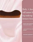 Self Tanner Brush - Kabuki Brush Body Leg Makeup Brush for Self Tanning Gel Tanning Lotion,Sunscreen - Self Tanning Mitt Bronzer Brush for Face Body Self Tan (Pink)