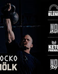 Jocko Mölk Whey Protein Powder - Keto, Probiotics, Grass Fed, Digestive Enzymes, Amino Acids, Sugar Free Monk Fruit Blend - Supports Muscle Recovery & Growth (2 LB, Cookies & Cream)