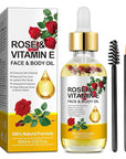 Vitamin E Oil, Rose Oil, Vitamin E Oil for Face, Organic Vitamin E Oil, Rose & Vitamin E Moisturizer Oil for Face and Skin Care 2 Fl Oz