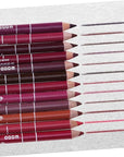 Non-drying Lip Liner 12pcs Pipliner Pencil Waterproof Lipliner Pencil Lip Liner Pencils Water Proof Eyebrow Pencil Natural Color Lip Liner