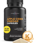 Livingood Daily Apple Cider Vinegar Capsules with The Mother (1500mg) - ACV Pills with Probiotics & Potassium for Women & Men - Supports Gut Health, Digestion, Appetite & Weight - Vegan, 90 Capsules