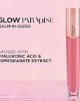 L'Oreal Paris Glow Paradise Hydrating Tinted Lip Balm-in-Gloss with Pomegranate Extract & Hyaluronic Acid, Ultra-Gentle, Non-Sticky Formula, Feathery Fleur, 0.23 Fl Oz