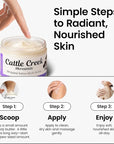 Cattle Creek Whipped Beef Tallow for Skin & Face – Deeply Moisturizing Tallow Balm – Organic Grass-Fed Skincare – Nourishes Dry, Sensitive Skin– Non-Comedogenic, Fast-Absorbing (4oz, Lavender Vanilla)