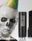 MEICOLY 3Pcs Black Face Body Paint Stick,Face Paint for Cat Halloween Zombie Skull Skeleton Clown Cosplay Makeup,Body Paint for Adults and Kids,Waterproof Eye Black Baseball/Softball/Football